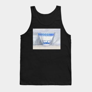 Blue and white cup Tank Top